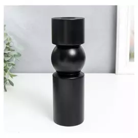 Подсвечник дерево "Норд" чёрный 17х5,5х5,5 см