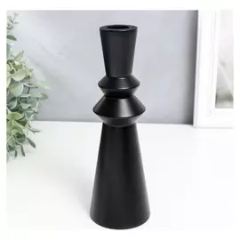 Подсвечник дерево "Полночь" чёрный 21х7,5х7,5 см