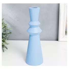 Подсвечник дерево "Полночь" голубой 21х7,5х7,5 см