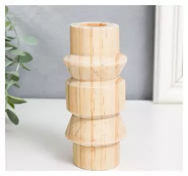 Подсвечник дерево "Север. Ель" натуральный 12х5,5х5,5 см