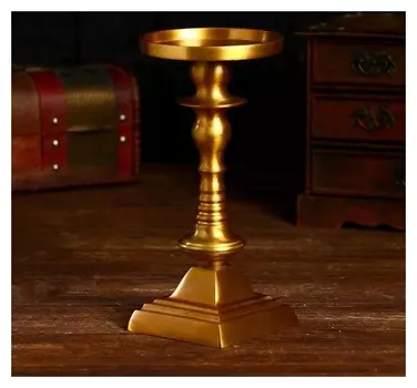 Подсвечник "Джерлак" алюминий 12х12х23 см