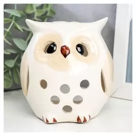 Подсвечник "Филин с пузырьками" 10х9х6,5 см