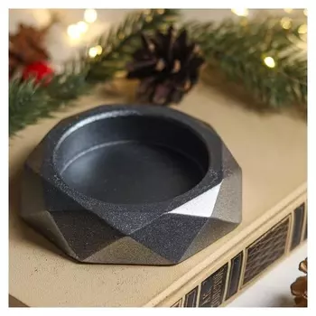 Подсвечник "Грани", 2,3х10 см, графит