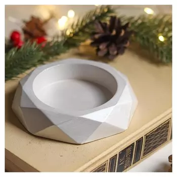 Подсвечник "Грани", 2,3х10 см, перламутр