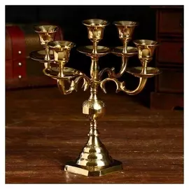 Подсвечник "Хасан" на 5 свечей латунь, 23х23х20 см