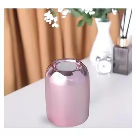 Подсвечник керамический, 11 см, розовый глянцевый 6899321