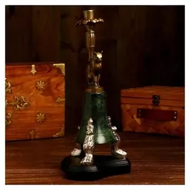 Подсвечник "Кот на троне" бронза 41 см