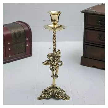 Подсвечник латунь "Ангел" на 1 свечу 9х9х22 см