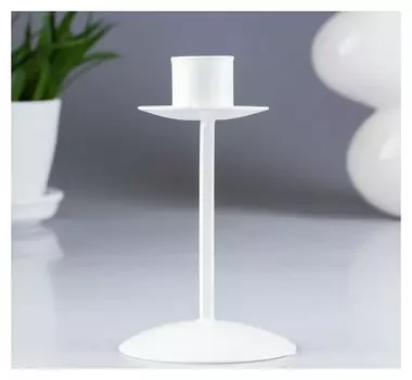 Подсвечник металлический Боб Цвет белый