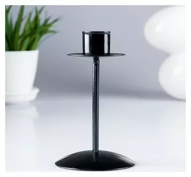 Подсвечник металлический Боб Цвет черный