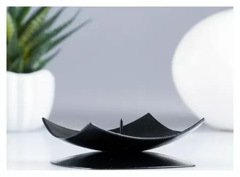 Подсвечник металлический Кварта Цвет черный