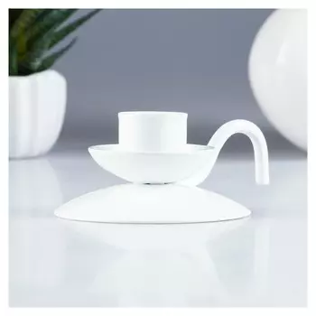 Подсвечник металлический Ретро Цвет белый