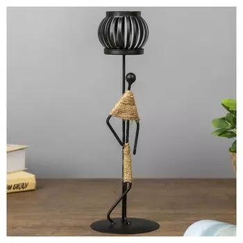 Подсвечник на 1 свечу Абориген у фонаря 32,5х10,5х10,5 см