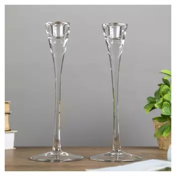 Подсвечник на 1 свечу "Бокал" набор 2 шт. 29х10,7х10,7 см