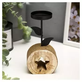 Подсвечник на 1 свечу Цветочек со звёздочкой 18х7,5х7 см