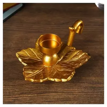 Подсвечник на 1 свечу "Кленовый лист" 6,5х18х13 см