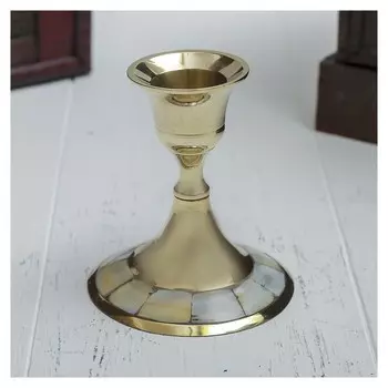 Подсвечник на 1 свечу с перламутровыми вставками