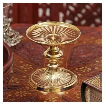 Подсвечник на 1 свечу "Сцена" латунь 8,3х8х8 см