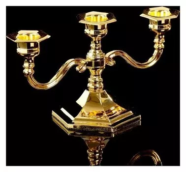 Подсвечник на 3 свечи Чёткие линии 12,5х21,5х10 см