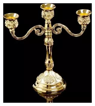 Подсвечник на 3 свечи "Резной лист" 21х20,5х8,5 см