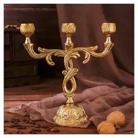 Подсвечник на 3 свечи "Завитки"