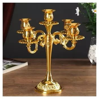 Подсвечник на 5 свечей "Розовый вечер" 20,5х21х21 см