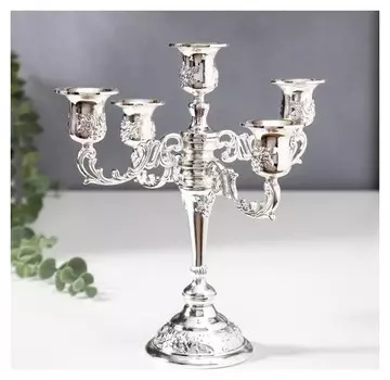 Подсвечник на 5 свечей Розовый вечер 20,5х21х21 см