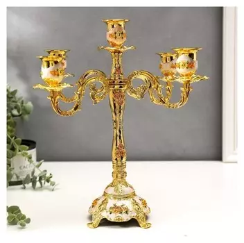 Подсвечник на 5 свечей Розы 32х30х30 см