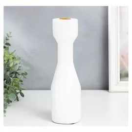 Подсвечник полистоун "Берген" белый 26х7,5х7,5 см