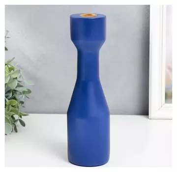 Подсвечник полистоун "Берген" синий фиолет 26х7,5х7,5 см