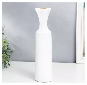 Подсвечник полистоун "Рьюкан" белый 30х7,5х7,5 см