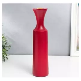 Подсвечник полистоун "Рьюкан" красный 30х7,5х7,5 см