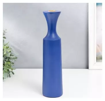 Подсвечник полистоун "Рьюкан" синий фиолет 30х7,5х7,5 см