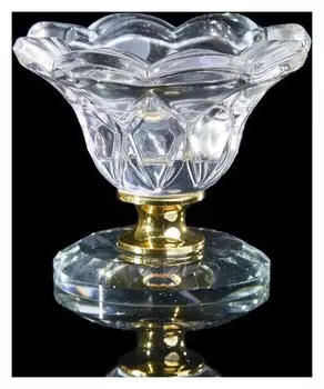 Подсвечник стекло на 1 свечу "Цветочек" 5,5х6,8х6,8 см