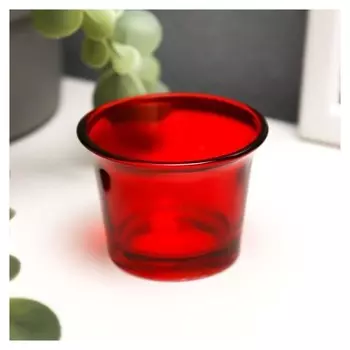 Подсвечник стекло на 1 свечу "Глянец" 4,7х6,2х6,2 см