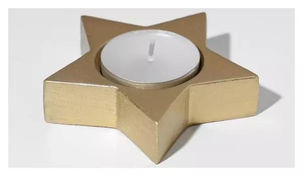 Подсвечник "Звезда", 2х7,5 см, золото