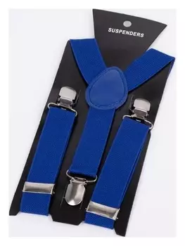 Подтяжки детские, ширина - 2 см, цвет ярко-синий