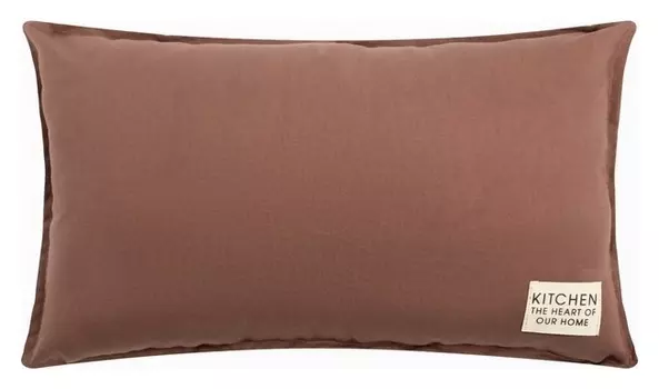 Подушка этель, 30х50+1 см, коричневый, 100% хлопок