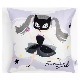 Подушка этель Fantastic Girl 40х40 см, велюр, 100% п/э
