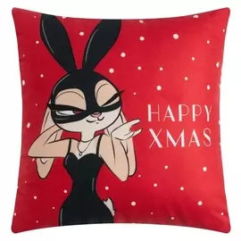 Подушка этель "Happy Xmas", 40*40 см, 100% п/э, велюр