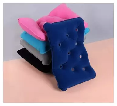 Подушка дорожная, надувная, вентилируемая, 39 × 25 см