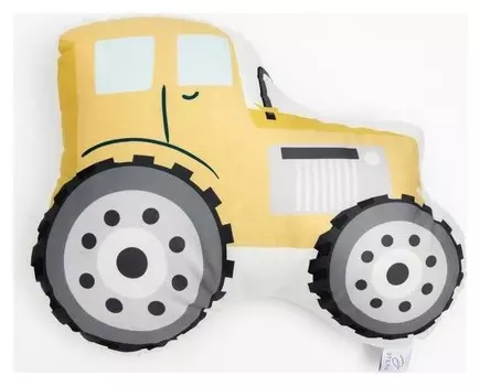 Подушка "Этель" трактор 50х40 см, велюр, 100% п/э