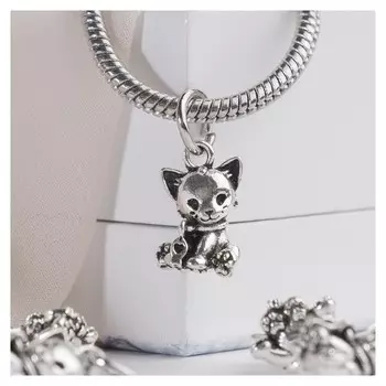 Подвеска "Киса", цвет серебро