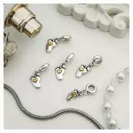 Подвеска "Любимая ножка", цвет серебристо-золотой