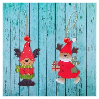 Подвеска новогодняя «Лесной олень», золотая нить