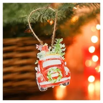 Подвеска новогодняя «Машина с подарками»