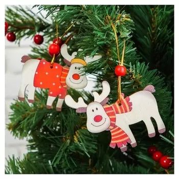 Подвеска новогодняя "Счастливый олень"