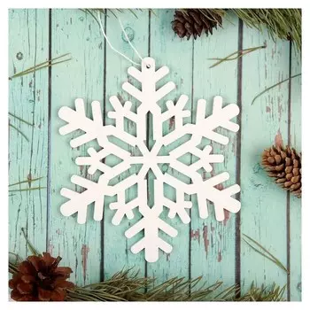 Подвеска новогодняя «Снежинка белая»