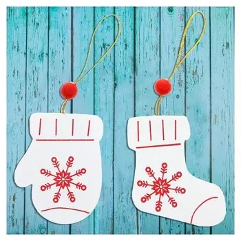 Подвеска новогодняя «Вязаный узор»