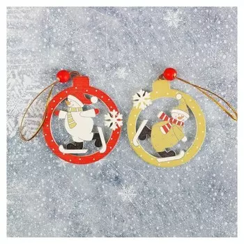 Подвеска новогодняя «Забавный снеговик»